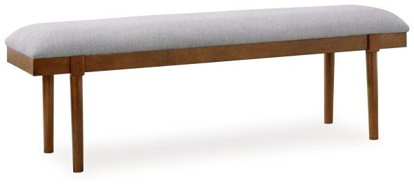 Lyncott - Gray   Brown - Large Upholstered Dining Room Bench Online