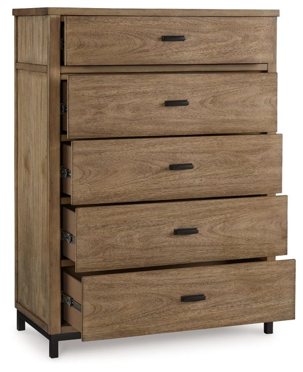 Tomtyn - Light Brown - Five Drawer Chest Online now