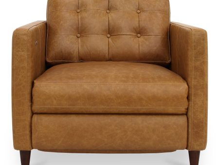 Bridgers - Power Recliner Chair Leather - Tan Sale