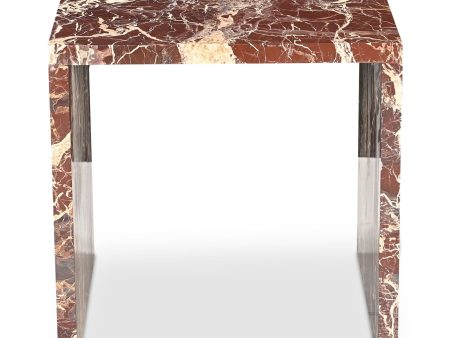 Rosa - Accent Table - Rosso Levanto Marble Online Sale