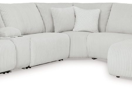 Top Tier - Alloy - 6-Piece Reclining Sectional With Raf Chaise - Fabric For Sale