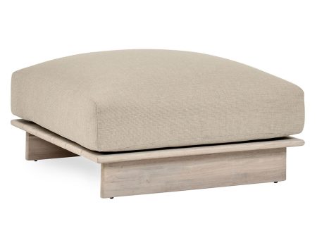 Livia - Teak Outdoor Ottoman - Taupe Cheap