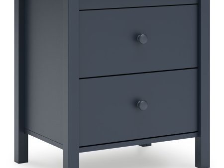 Simmenfort - Navy Blue - Two Drawer Night Stand Online now