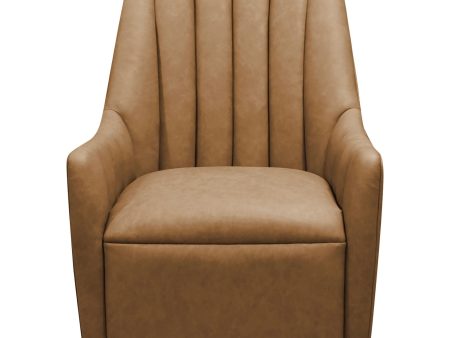 Bowie - Swivel Chair Leather - Tan Hot on Sale