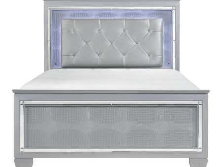 Allura Full Panel Bed in Silver 1916F-1* Cheap