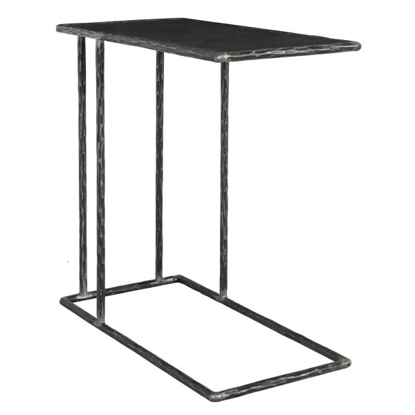 Arlo - Accent Table Hammered Metal - Blue Stone For Discount