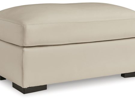 Treasure Trove - Almond - Ottoman - Leather Match Discount