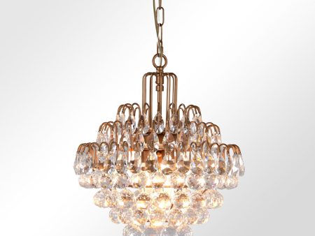 Grace - Crystal Chandelier Medium - Gold Hot on Sale