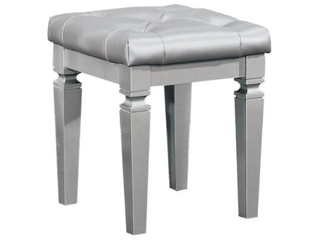 Allura Vanity Stool in Silver 1916-14 Cheap