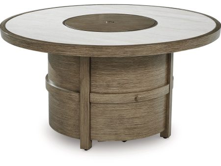 Rainier Ranch - Beige - Round Fire Pit Table Fashion