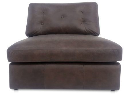 Thurlow - Slipper Chair Leather - Espresso Brown Online Sale