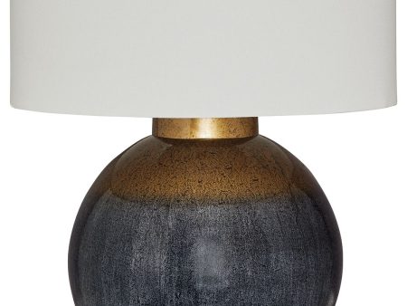 Adara - Blue   Gold Finish - Metal Table Lamp Discount