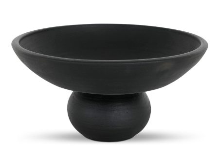 Asha - Decorative Bowl - Black Terracotta For Sale