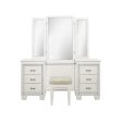 Allura Vanity Dresser with Mirror in White 1916W-15* Sale