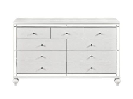 Alonza 9 Drawer Dresser in White 1845-5 For Sale