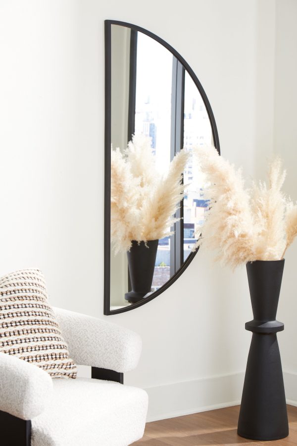 Denlow - Black - Accent Mirror Fashion