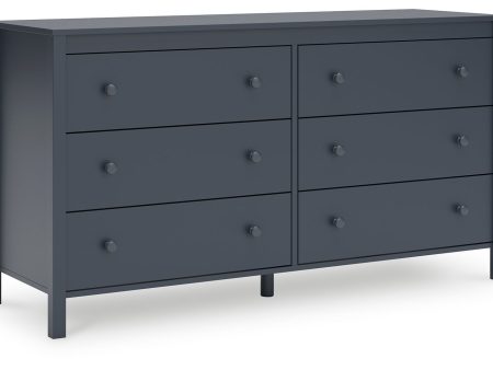 Simmenfort - Navy Blue - Six Drawer Dresser For Sale