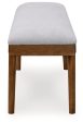 Lyncott - Gray   Brown - Large Upholstered Dining Room Bench Online