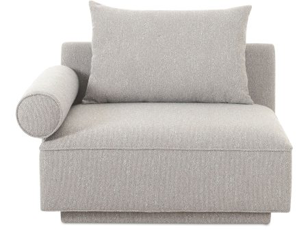 Rosello - Left Arm Facing Chair - Light Gray For Cheap