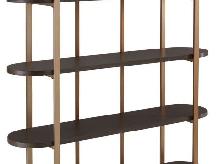 Brentmour - Brown   Gold Finish - Bookcase Online Hot Sale