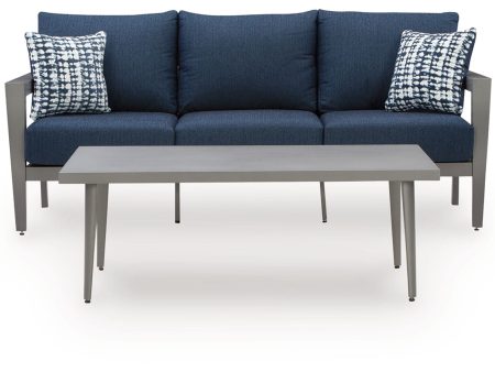 Gali - Gray   Blue - Sofa   Chairs   Table Set (Set of 4) on Sale