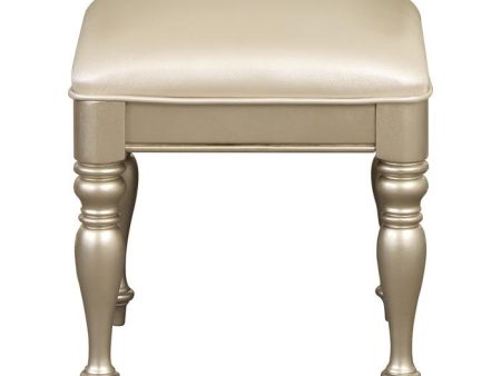 Antoinetta Vanity Stool in Champagne Wood 1919NC-14 Online now