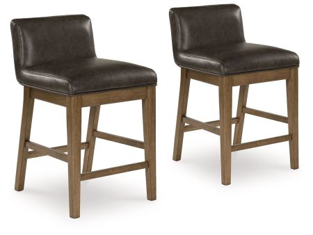 Cabalynn - Two-tone Brown - Upholstered Barstool (Set of 2) Cheap