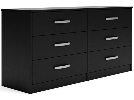 Finch - Black - Six Drawer Dresser For Discount