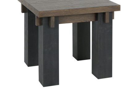 Duncan - End Table - Driftwood Black Supply