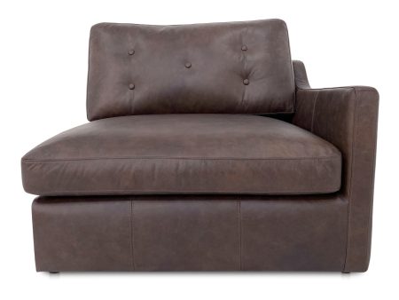 Thurlow - Right Arm Facing Chair Leather - Espresso Brown For Cheap