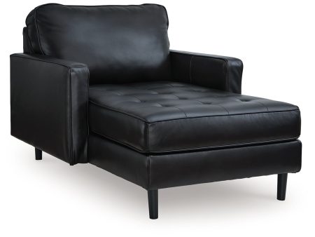 Bryceview - Onyx - Chaise - Leather Match on Sale