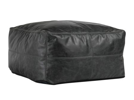 Poufs - Leather Dexter Pouf - Onyx Supply