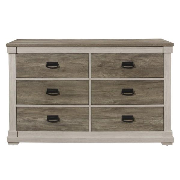 Arcadia Dresser in White & Weathered Gray 1677-5 Hot on Sale