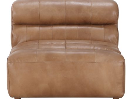 Ramsay - Leather Slipper Chair - Light Brown For Discount