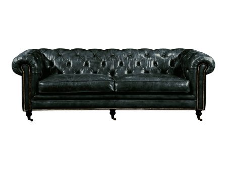 Birmingham - Sofa - Black Leather Cheap