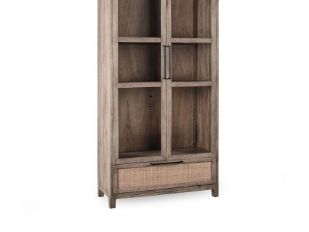 Jensen - 2 Door 1 Drawer Tall Cabinet - Taupe Online Hot Sale