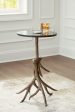 Lemkins - Black   Antique Gold Finish - Accent Table Sale