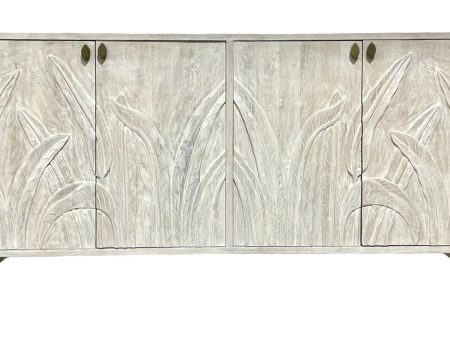 Ledro - Wood 4 Door Buffet - White Wash Supply