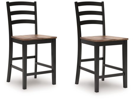 Wildenauer - Brown   Black - Barstool (Set of 2) Fashion