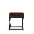 Bruno - Leather Rectangle Stool - Rustic Brown Online Hot Sale