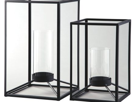 Dimtrois - Black - Lantern Set (Set of 2) For Cheap