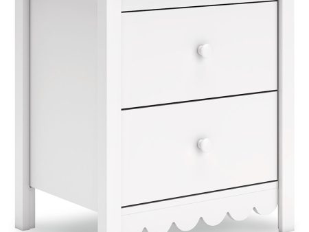 Hallityn - White - Two Drawer Night Stand For Sale