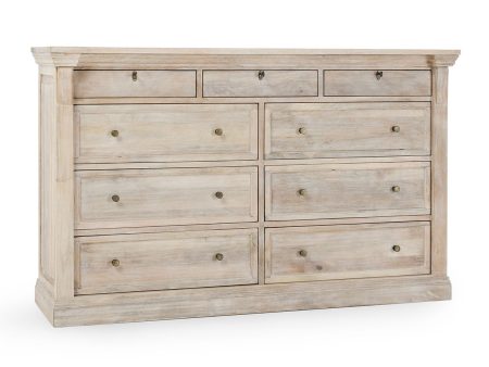 Adelaide - 9 Drawer Dresser - Natural White Hot on Sale