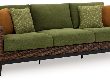 Horizon Hall - Brown   Green - Sofa With Cushion Discount