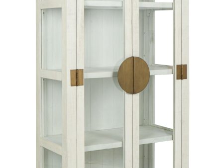 Milroy - Reclaimed Pine Tall Cabinet - Antique White For Sale