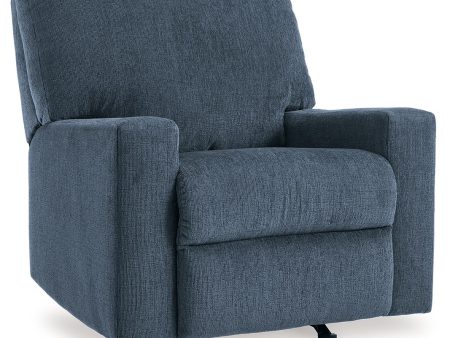 Rannis - Navy - Rocker Recliner - Fabric Discount