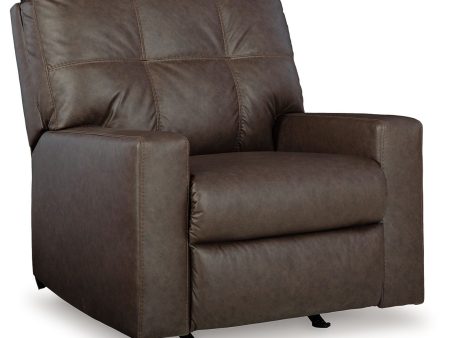 Barlin Mills - Umber - Rocker Recliner - Faux Leather Supply