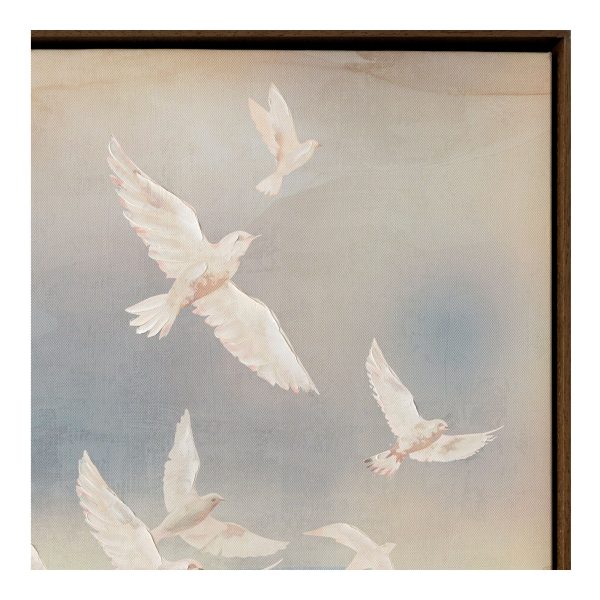 Flock - Framed Painting - Beige Cheap