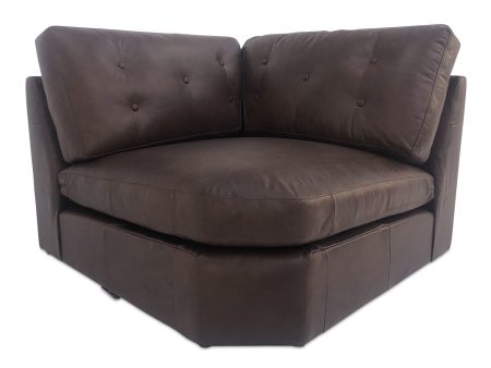 Thurlow - Corner Chair Leather - Espresso Brown For Discount