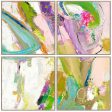 Swoosh - Painting 48  x 48  Set of 4 By Buddy Whitlock - Champagne Online Sale